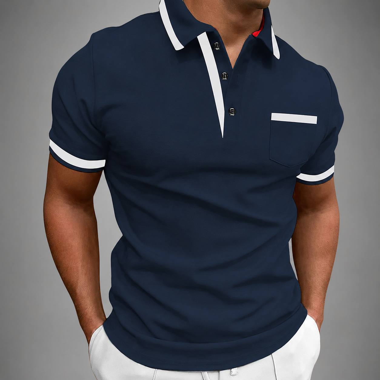 Men's Cotton Polo Shirt – Classic Cut – Versatile Design