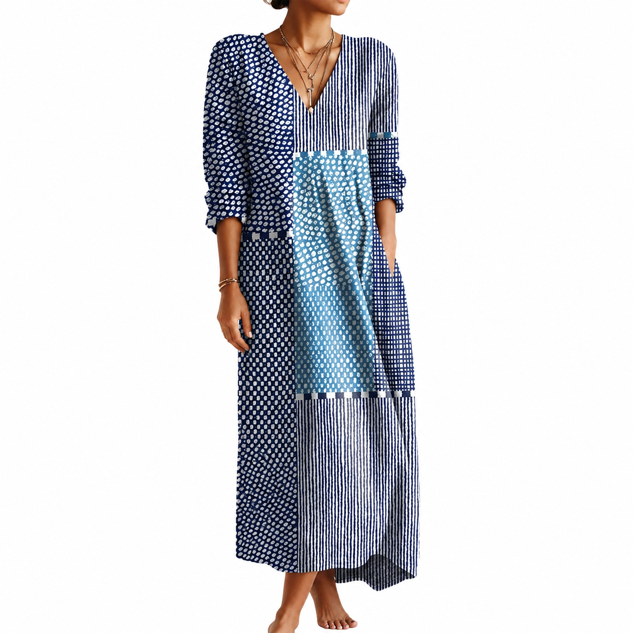 Women's Breathable Summer Dress – Relaxed Silhouette with Pockets