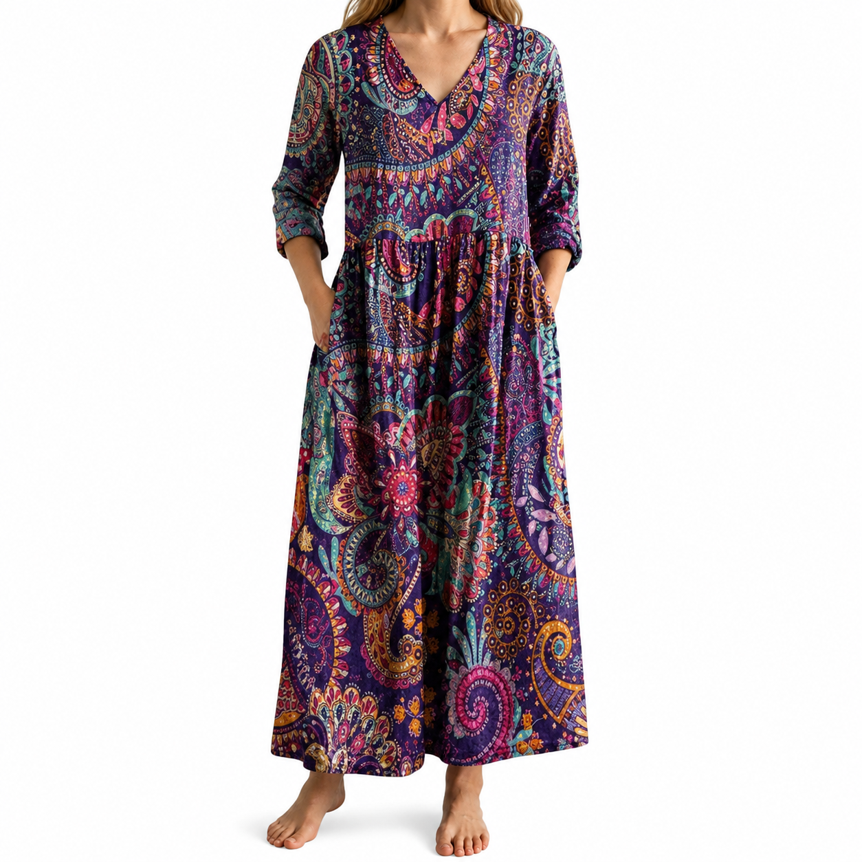 Women's Floral Summer Dress – Flowing Relaxed Fit