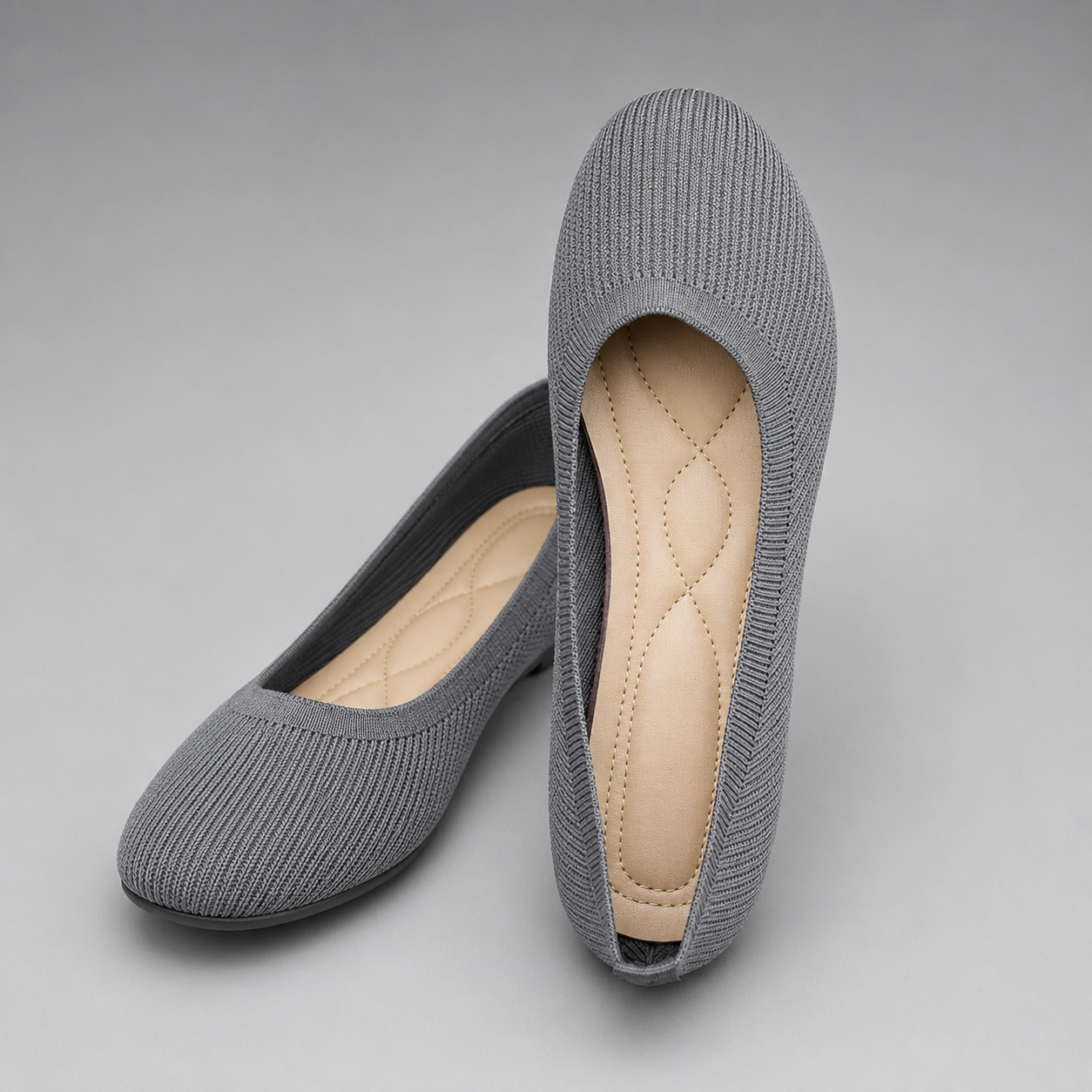 Women's Breathable Flyweb Flat Shoes – Orthopedic Foot Support, Non-Slip Rubber Outsole