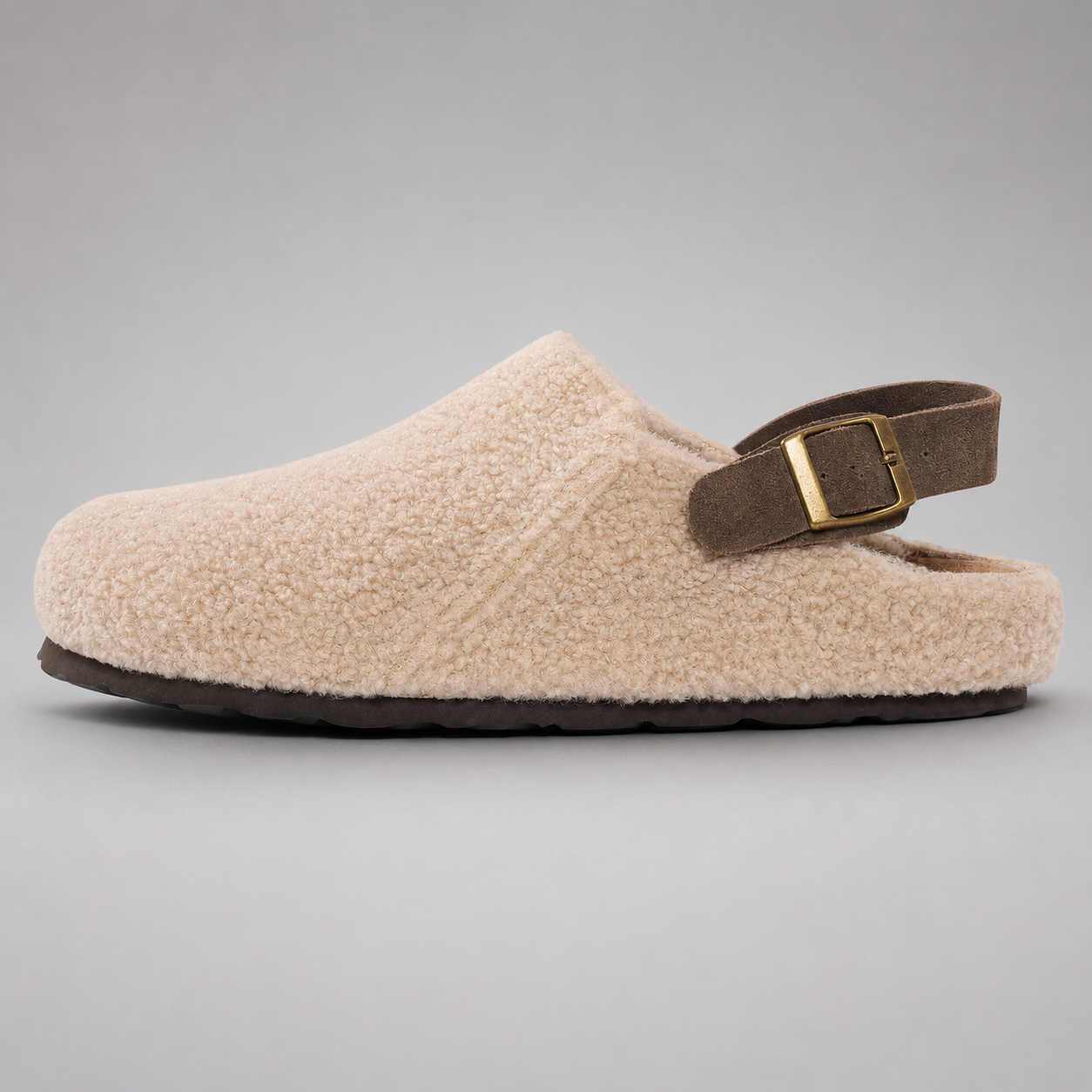 Women's Faux Fur Clogs Slippers – Adjustable Strap with Arch Support