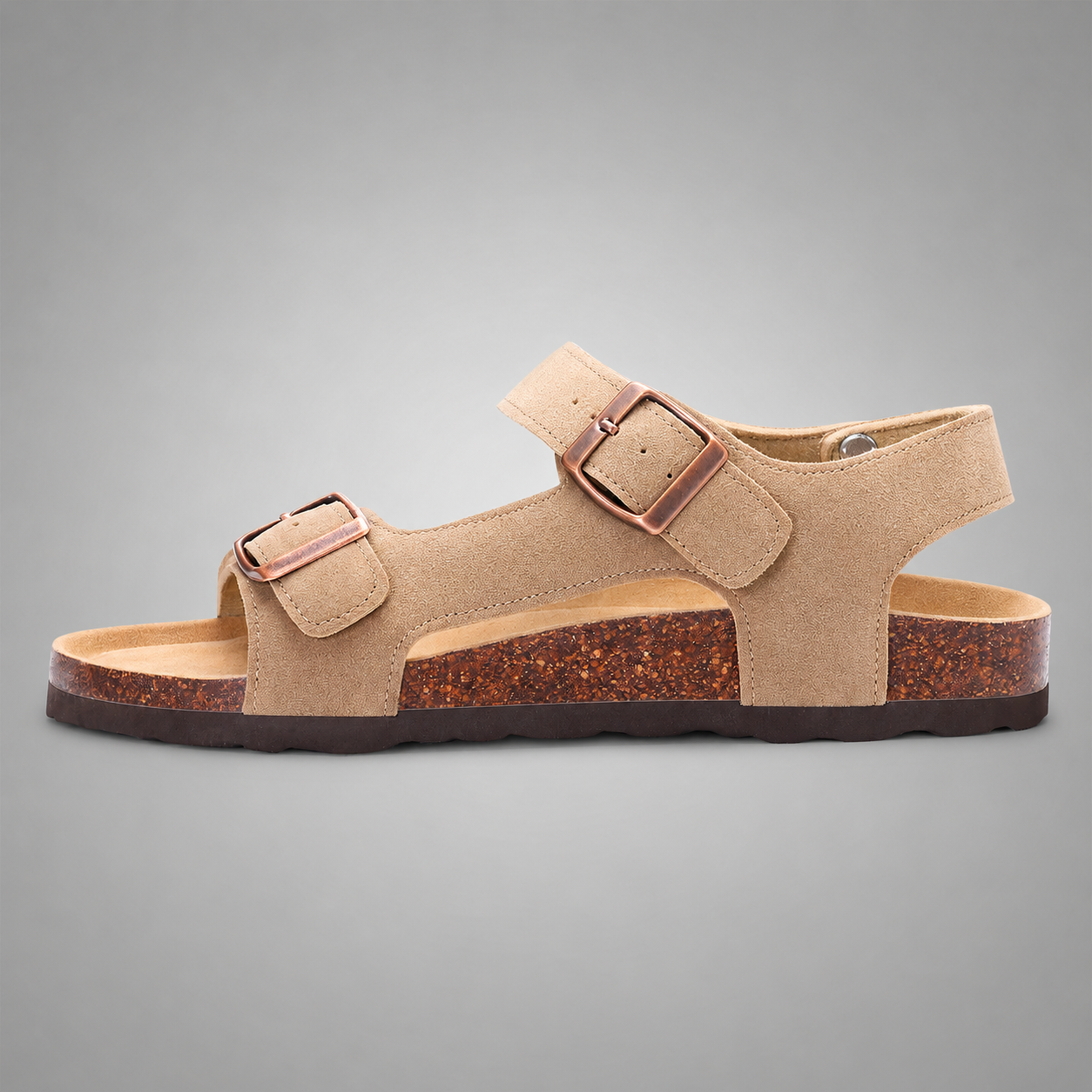Women's Cork Sandals – Adjustable Double Buckle – Casual Outdoor Style
