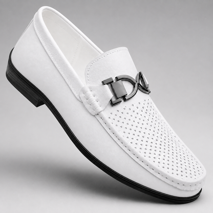 Men's Leather Loafers – Slim Fit with Metal Detail