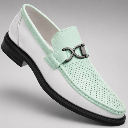 Men's Leather Loafers – Slim Fit with Metal Detail