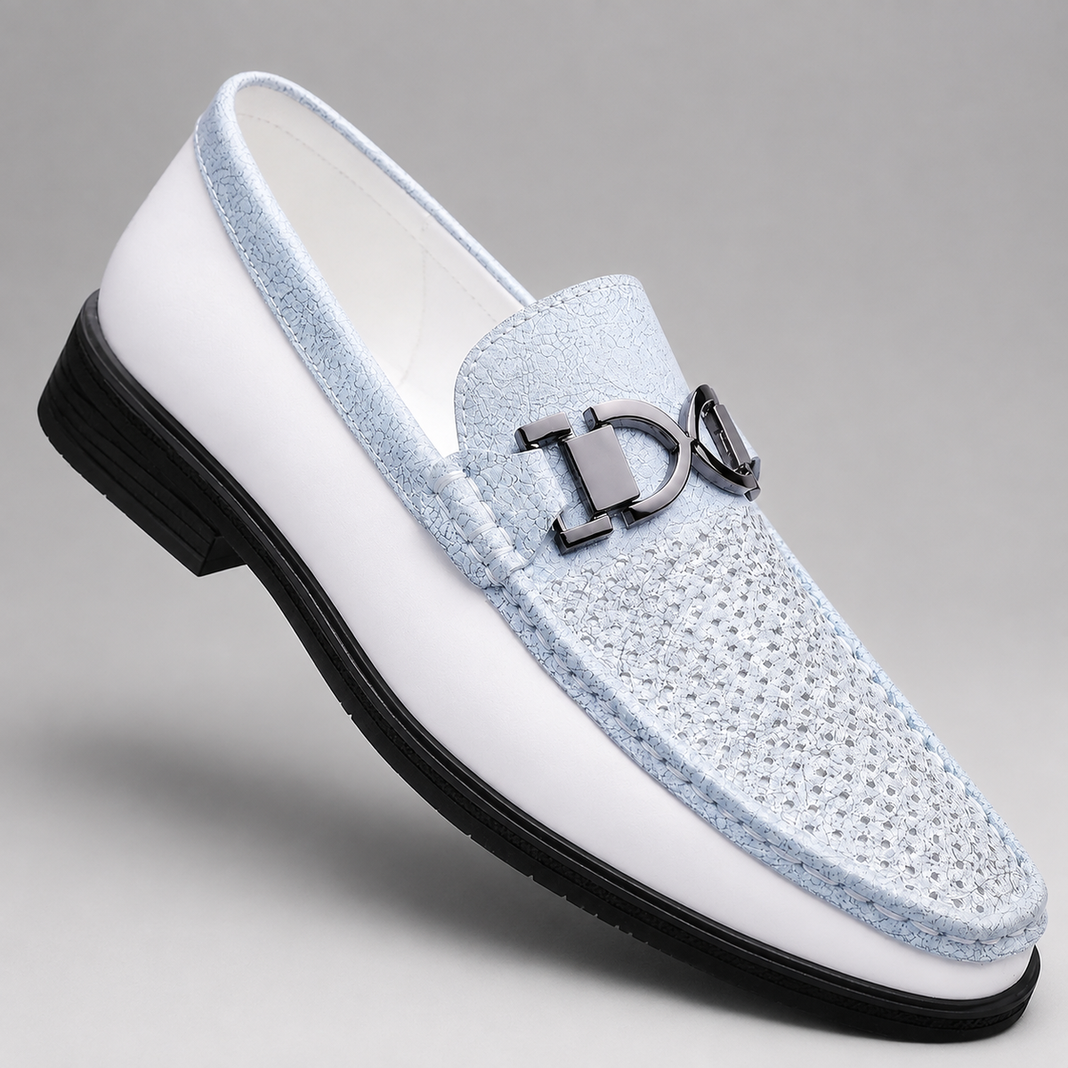 Men's Leather Loafers – Slim Fit with Metal Detail