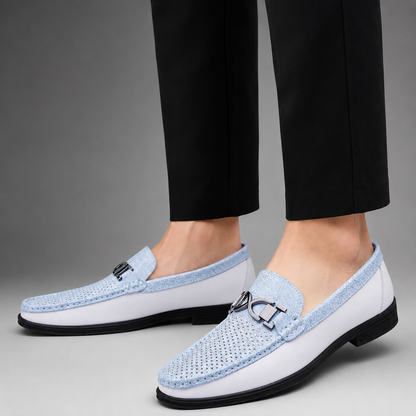 Men's Leather Loafers – Slim Fit with Metal Detail