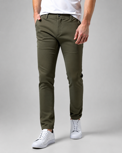 Men's Slim Fit Chino Trousers – Comfortable Stretch Fabric