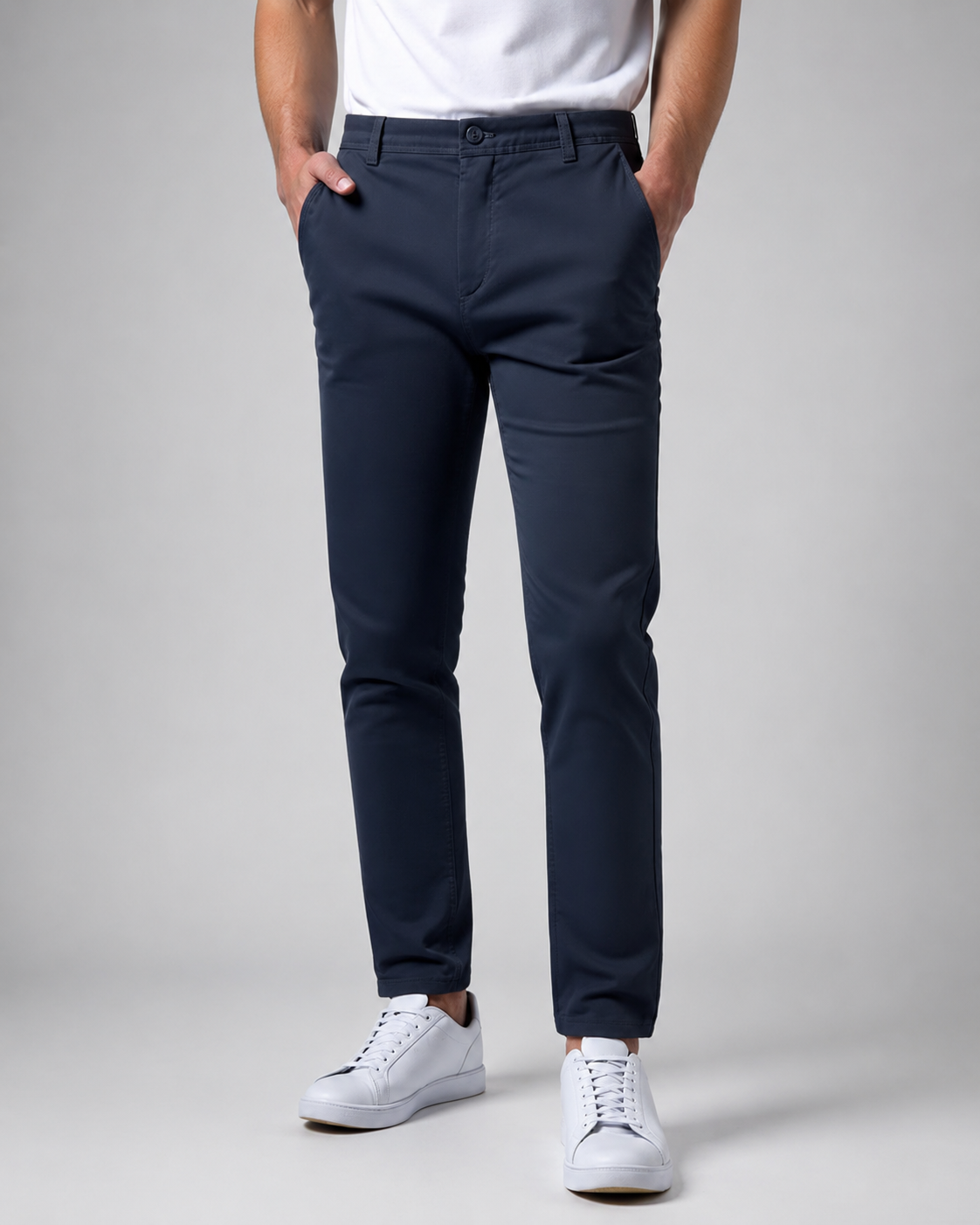 Men's Slim Fit Chino Trousers – Comfortable Stretch Fabric