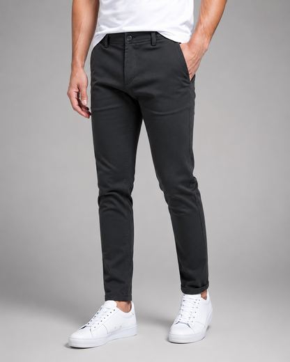 Men's Slim Fit Chino Trousers – Comfortable Stretch Fabric