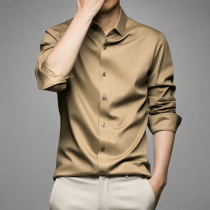 Women's Lightweight Satin Shirt – Slim Fit