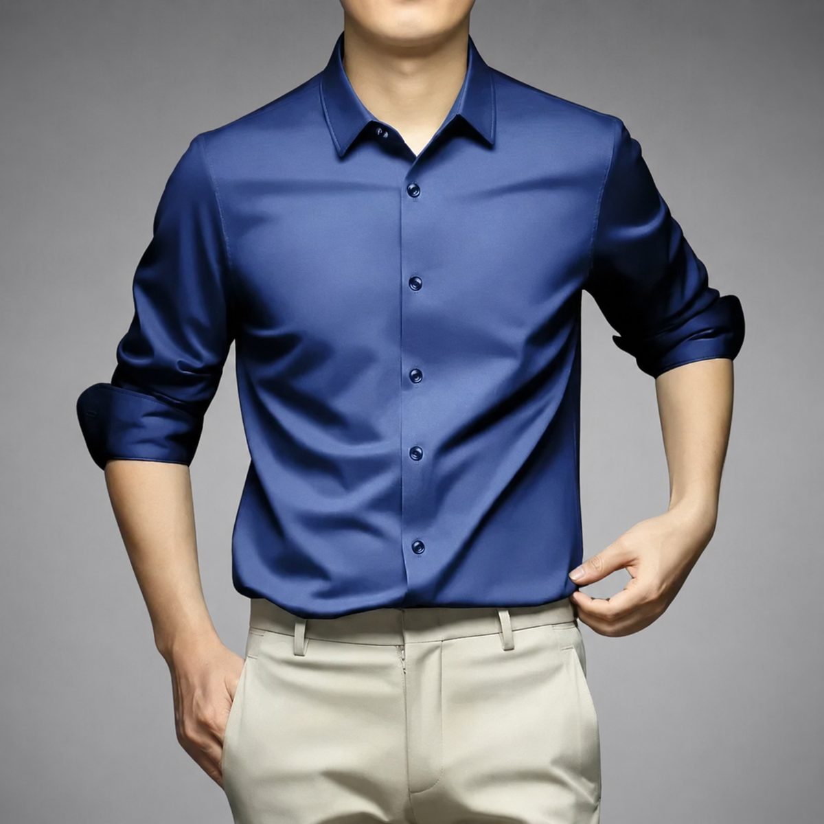 Women's Lightweight Satin Shirt – Slim Fit