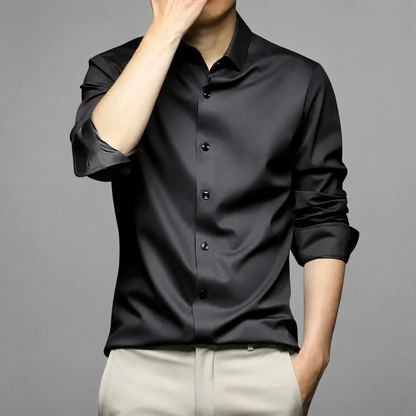Women's Lightweight Satin Shirt – Slim Fit