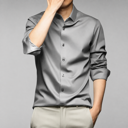 Women's Lightweight Satin Shirt – Slim Fit