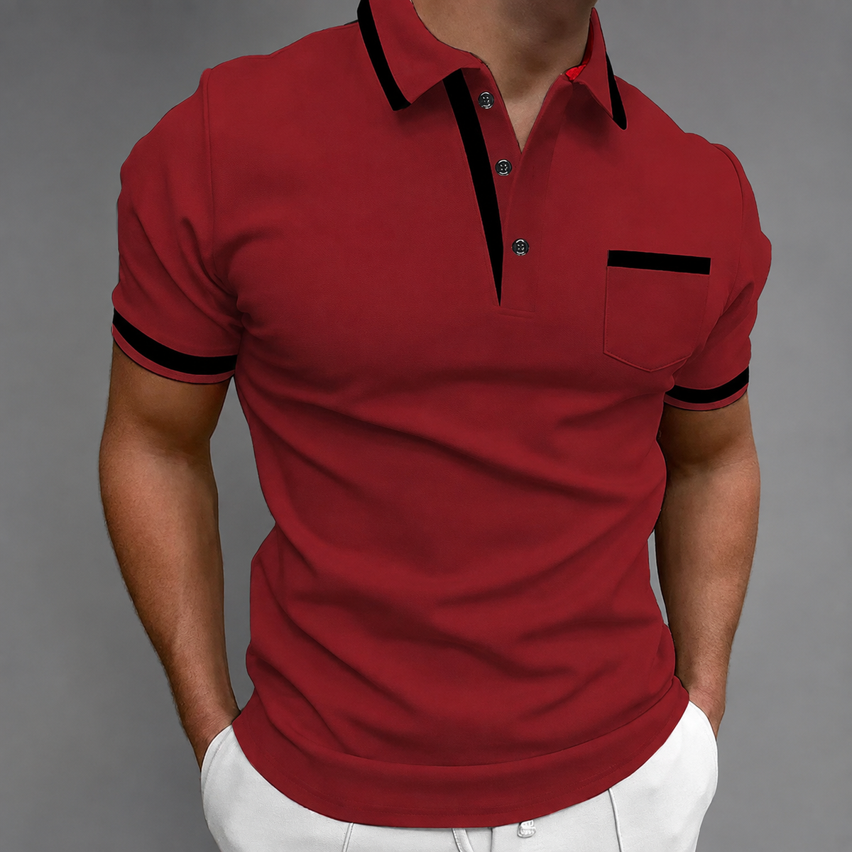 Men's Cotton Polo Shirt – Classic Cut – Versatile Design