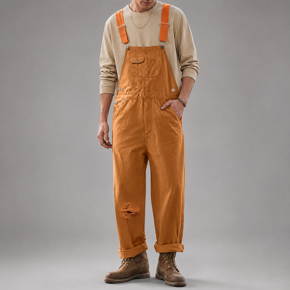Unisex Durable Gardening Overalls – Adjustable Straps with Multiple Deep Pockets