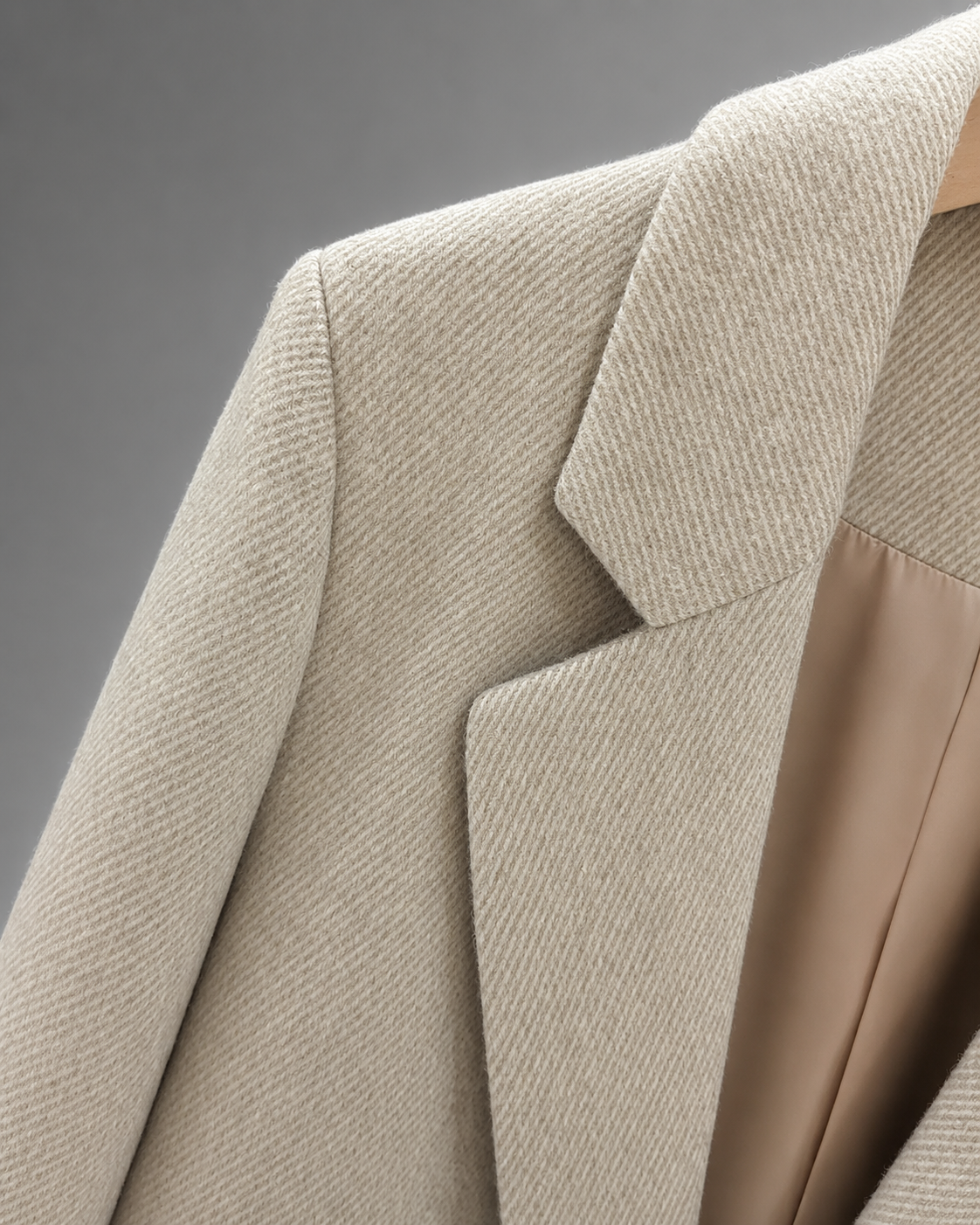 Women's Wool Blend Double-Breasted Blazer – Vintage Style for Spring and Autumn