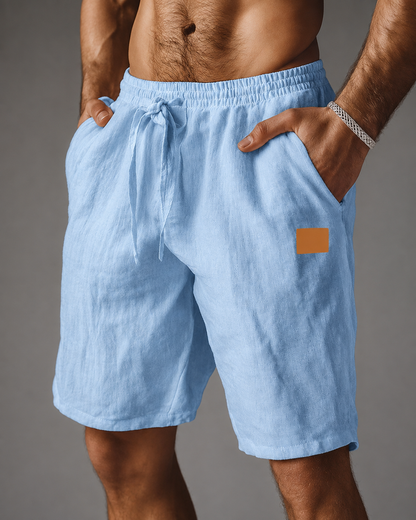 Men's Linen Shorts – Regular Fit with Drawstring Waistband