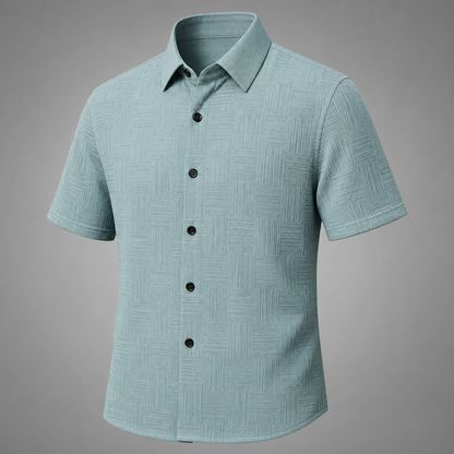 Men's Short Sleeve Polo Shirt – Relaxed Fit – Classic Polo Collar – Breathable Polyester for Warm Weather