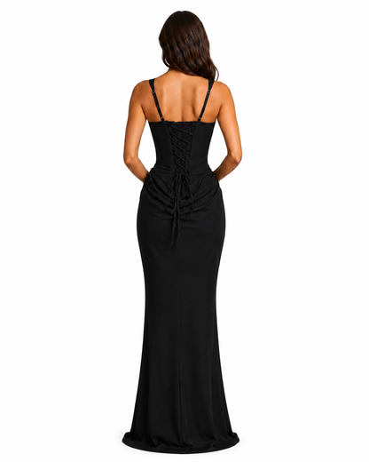 Women's Bodycon Maxi Dress – Sculpted Silhouette with Square Neckline