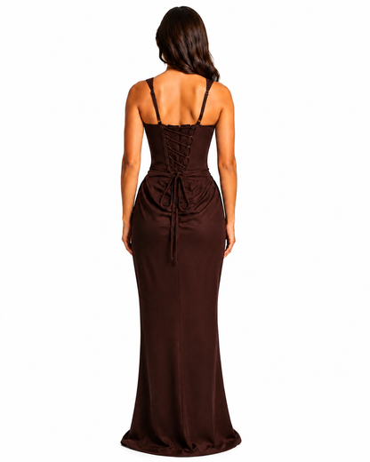 Women's Bodycon Maxi Dress – Sculpted Silhouette with Square Neckline