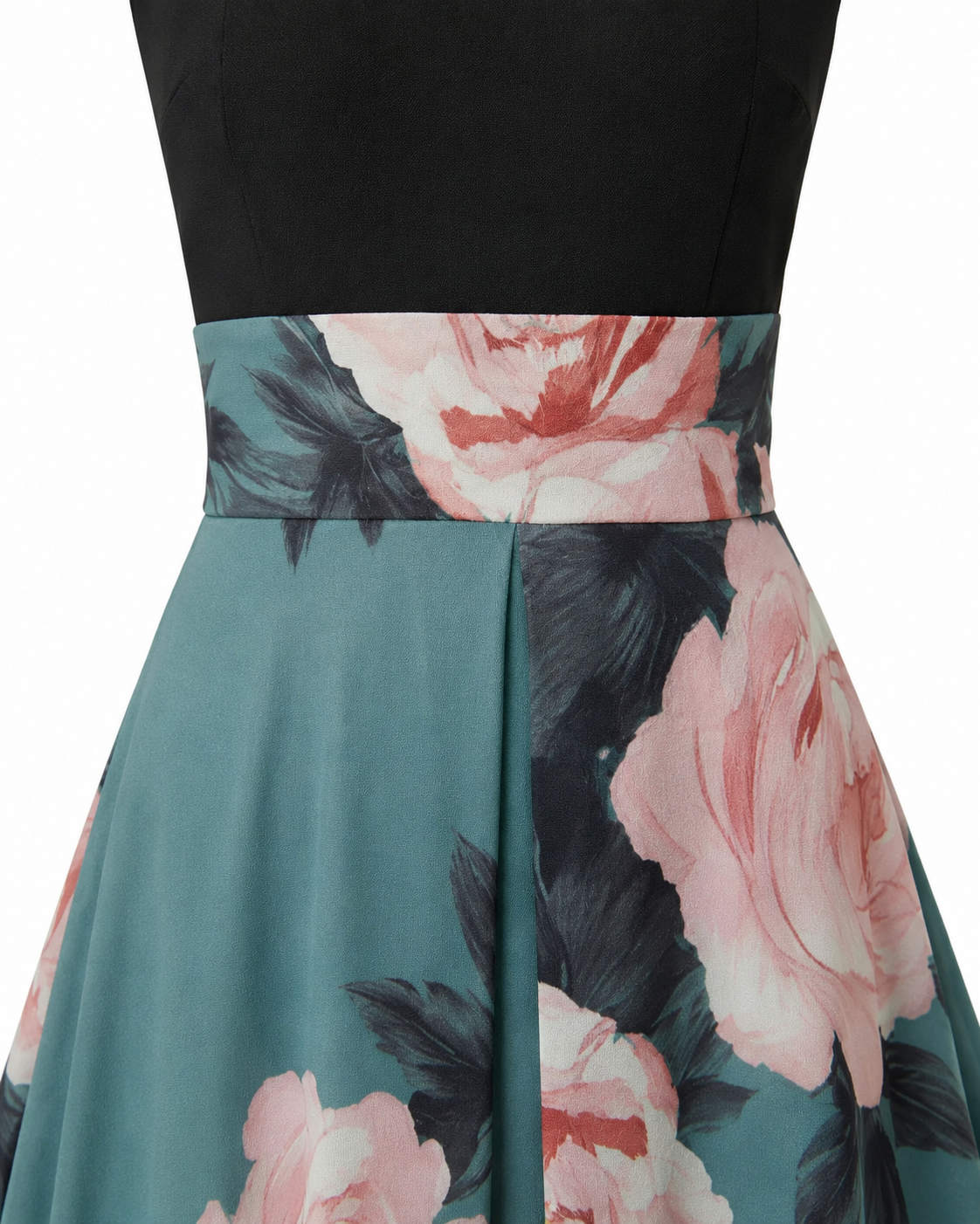 Women's Floral Maxi Summer Dress – Sleeveless with Round Neckline