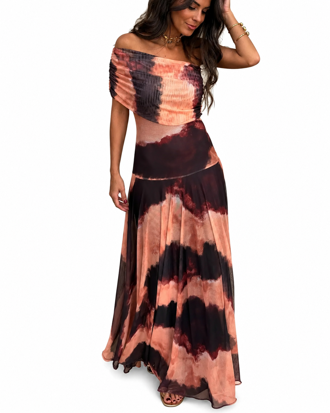 Women's One-Shoulder Pleated Summer Dress – Flattering Fit