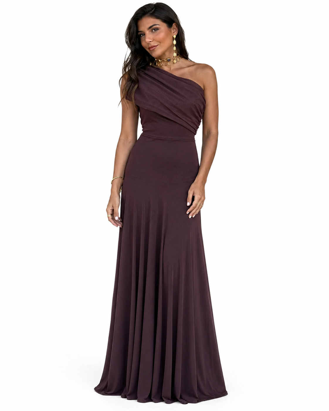 Women's One-Shoulder Pleated Summer Dress – Flattering Fit