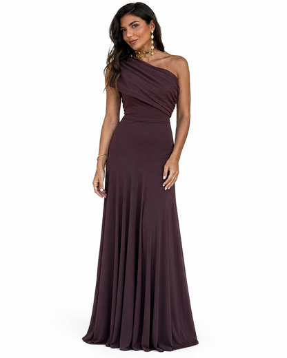 Women's One-Shoulder Pleated Summer Dress – Flattering Fit