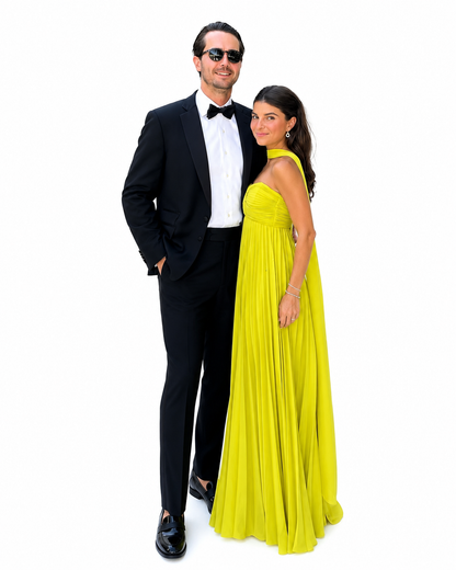 Women's Pleated Maxi Dress – Strapless Design