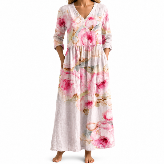 Women's Floral Summer Dress – Flowing Relaxed Fit