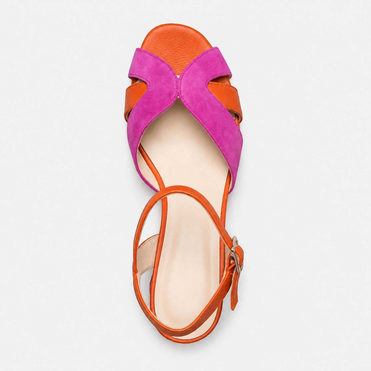 Women's Synthetic Wedge Heel Sandals – Adjustable Ankle Strap with Cushioned Sole