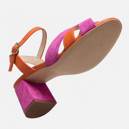 Women's Synthetic Wedge Heel Sandals – Adjustable Ankle Strap with Cushioned Sole