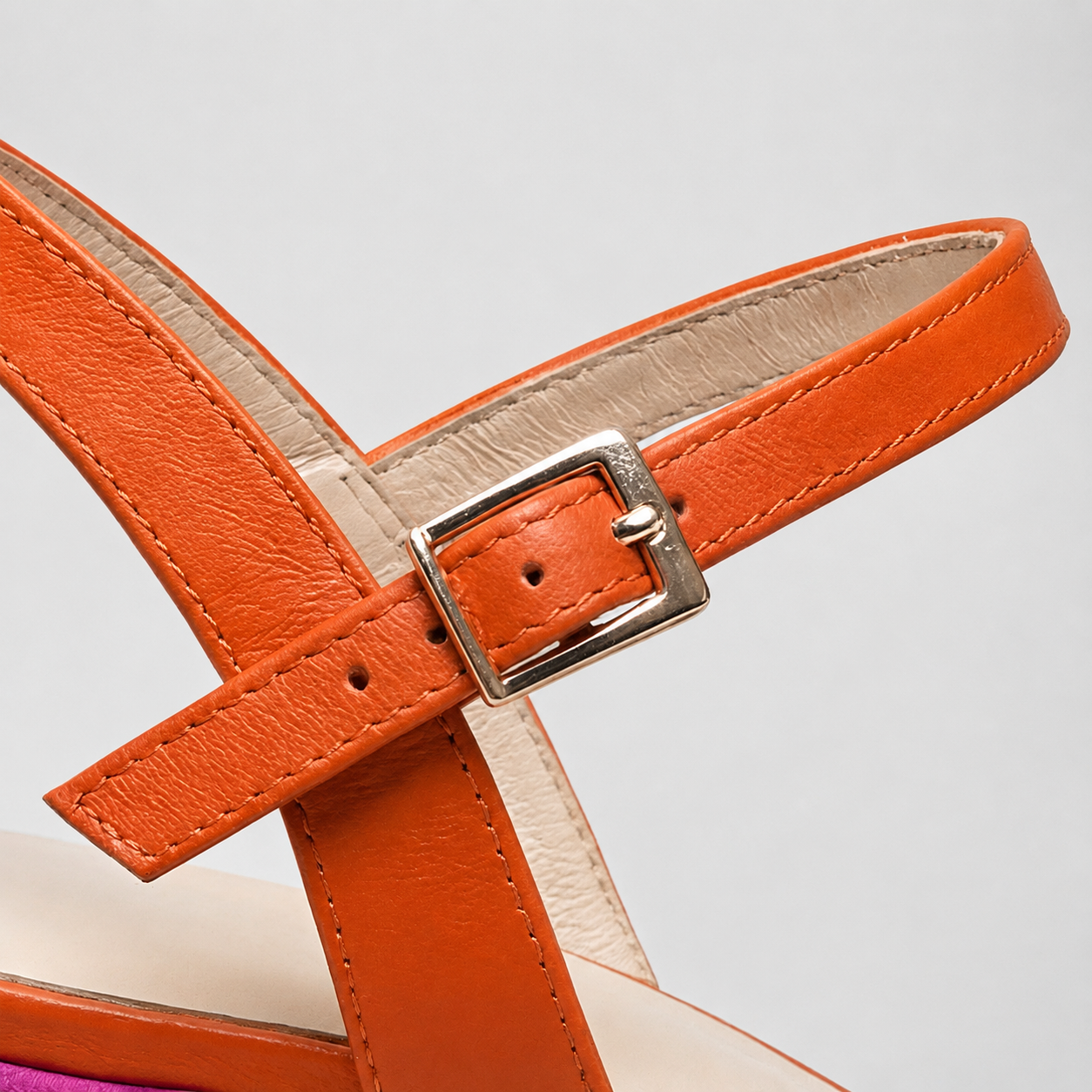Women's Synthetic Wedge Heel Sandals – Adjustable Ankle Strap with Cushioned Sole