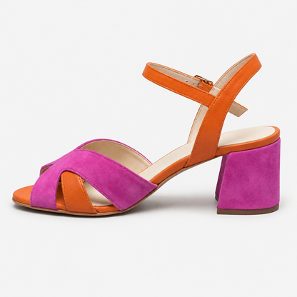 Women's Synthetic Wedge Heel Sandals – Adjustable Ankle Strap with Cushioned Sole