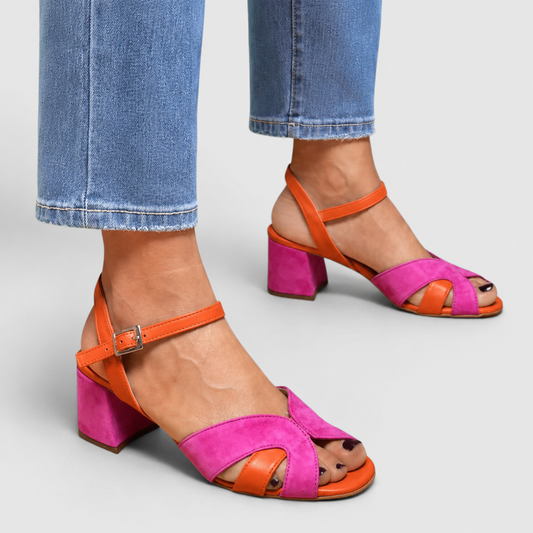 Women's Synthetic Wedge Heel Sandals – Adjustable Ankle Strap with Cushioned Sole