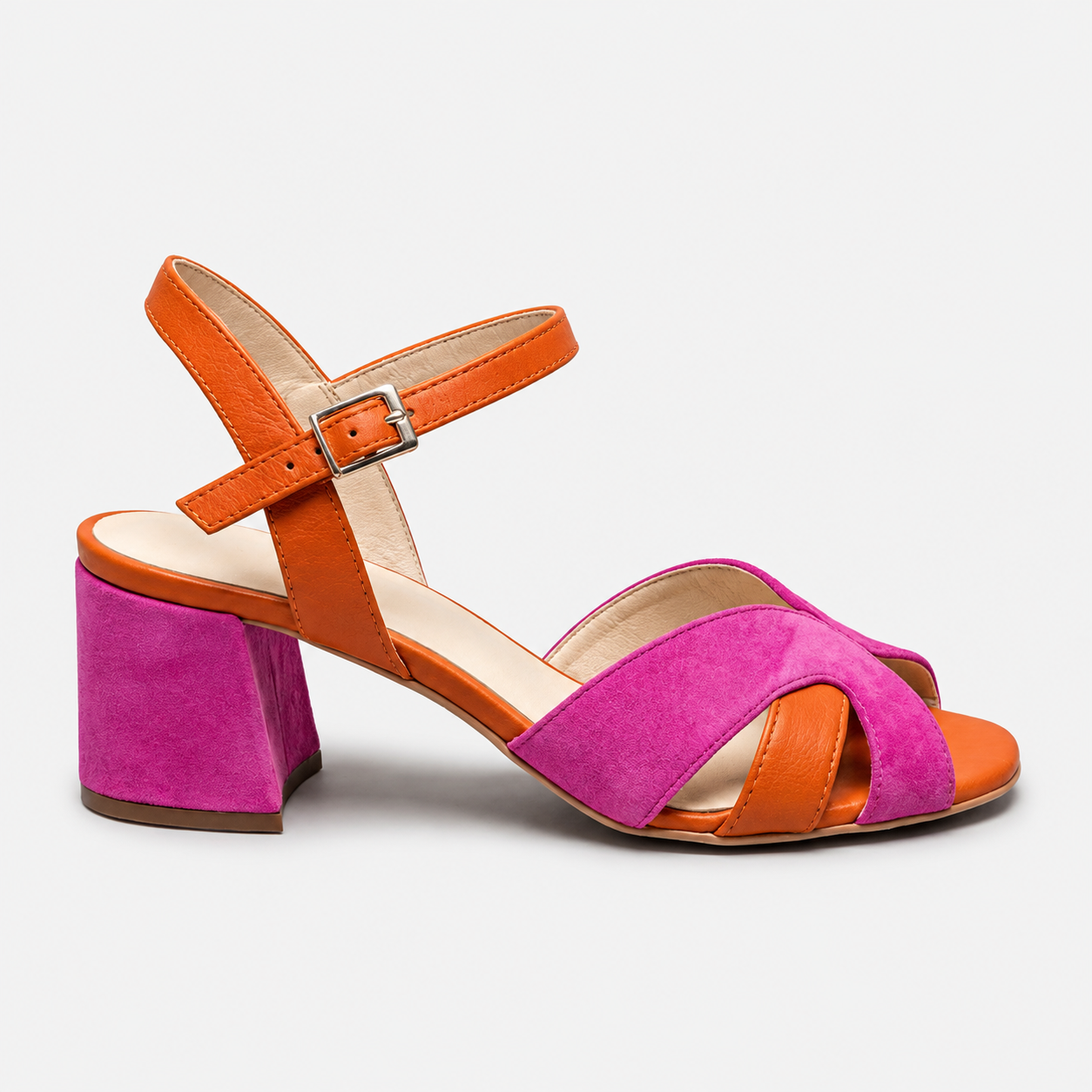 Women's Synthetic Wedge Heel Sandals – Adjustable Ankle Strap with Cushioned Sole