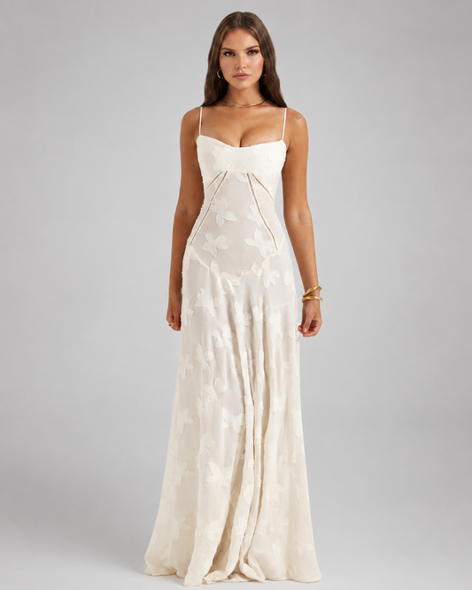 Women's Lightweight Maxi Summer Dress – Flowing Silhouette for Wedding Guests