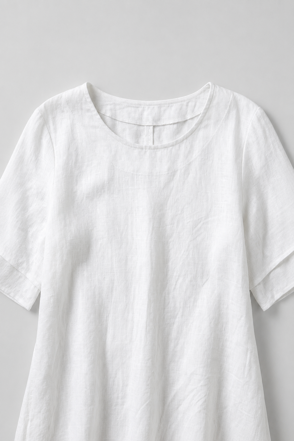 Linen Look Midi Dress | Women's Summer Dresses with Double-Layer Hem | Relaxed Fit for Effortless Elegance 5