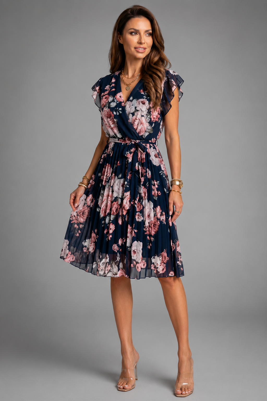 Lightweight Womens Dress | Wrap Design with Flared Skirt | Elegant Summer Style for Effortless Movement 5
