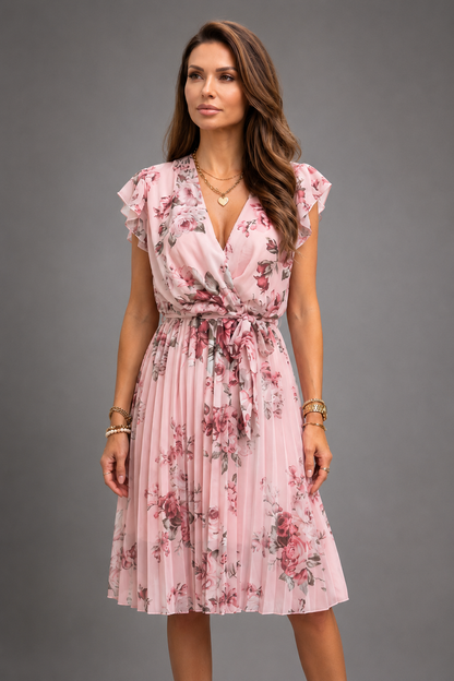 Lightweight Womens Dress | Wrap Design with Flared Skirt | Elegant Summer Style for Effortless Movement 7