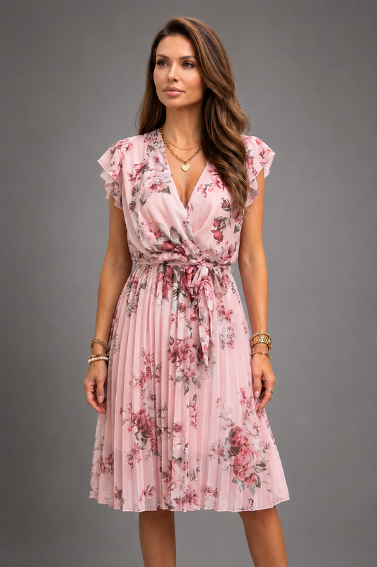 Lightweight Womens Dress | Wrap Design with Flared Skirt | Elegant Summer Style for Effortless Movement 7