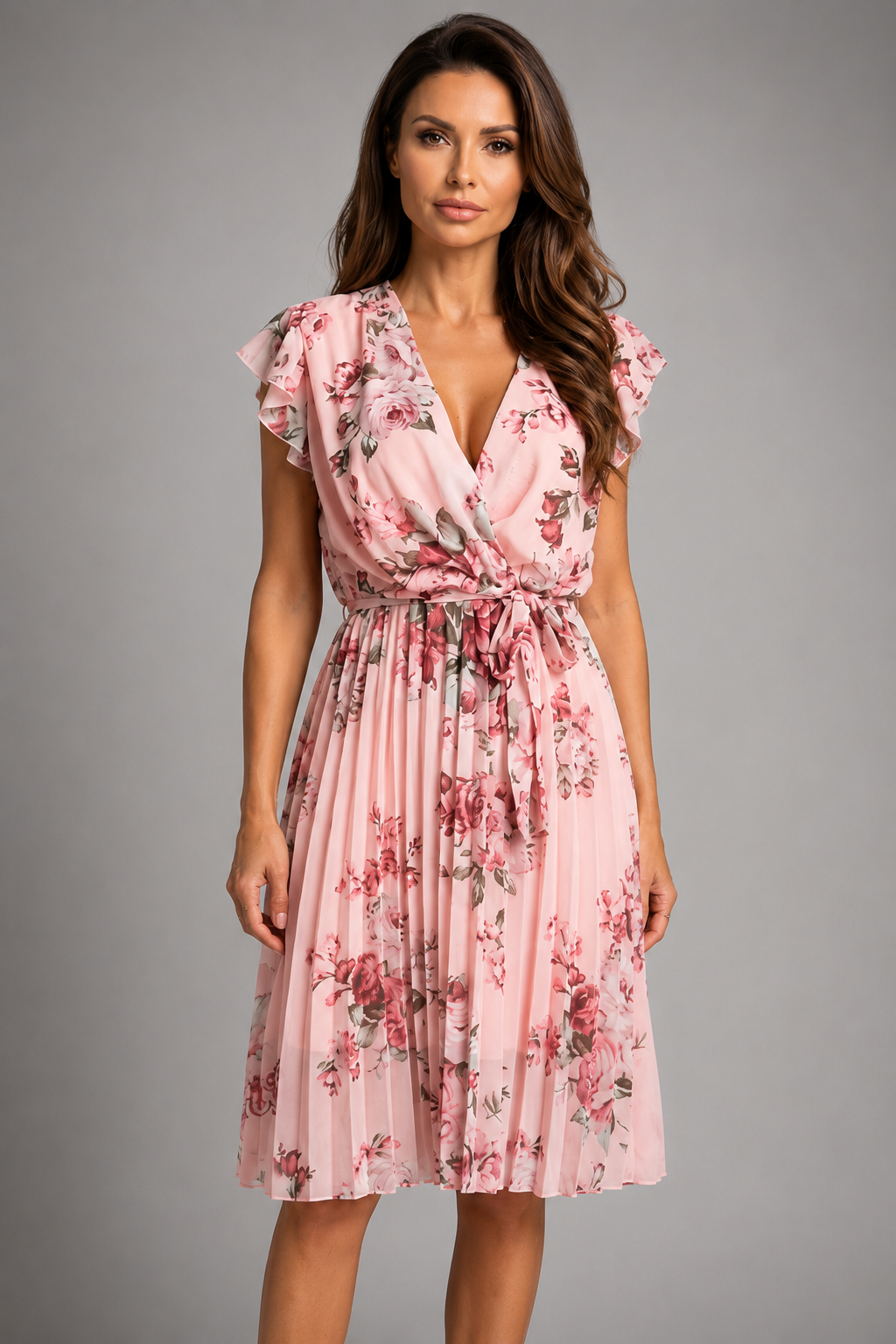 Lightweight Womens Dress | Wrap Design with Flared Skirt | Elegant Summer Style for Effortless Movement 6