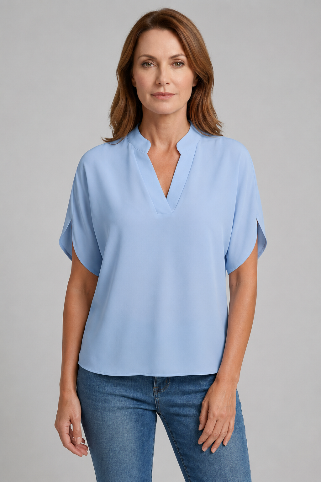 Elegant Summer Tops for Women | Lightweight White Blouse with V Neck & Short Sleeves for Effortless Style 5