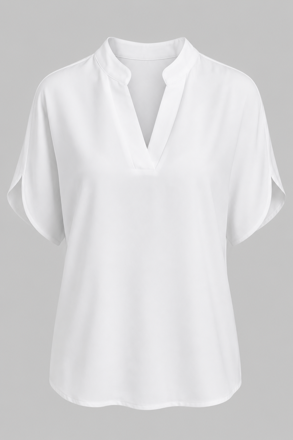 Elegant Summer Tops for Women | Lightweight White Blouse with V Neck & Short Sleeves for Effortless Style 4