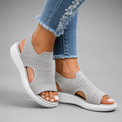 Breathable Knitted Mesh Platform Sandals for Women | Open-Toe Design for All-Day Comfort 3