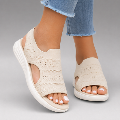 Breathable Knitted Mesh Platform Sandals for Women | Open-Toe Design for All-Day Comfort 6