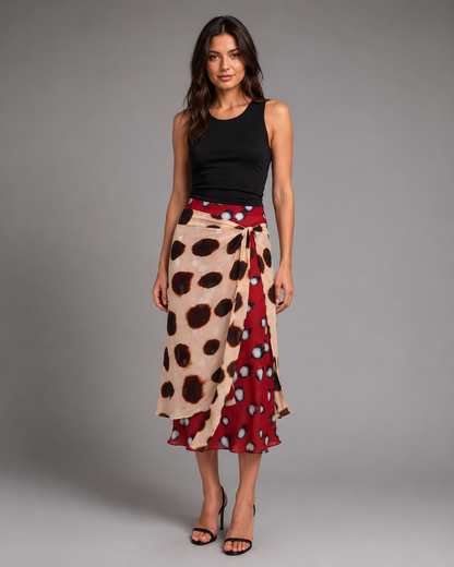 Women's Midi Skirt – Animal Print, One Size