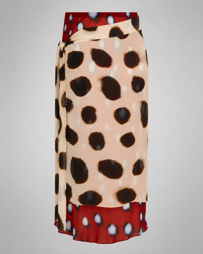 Women's Midi Skirt – Animal Print, One Size