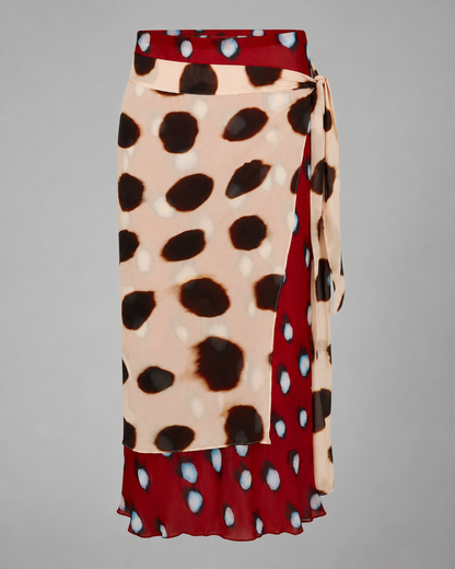 Women's Midi Skirt – Animal Print, One Size