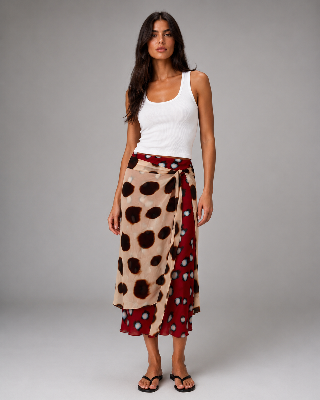 Women's Midi Skirt – Animal Print, One Size